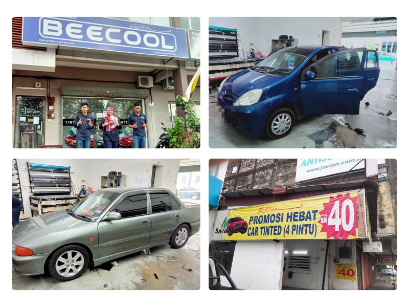 Kedai Aksesori kereta Taiping Beecool Tinted Simpang