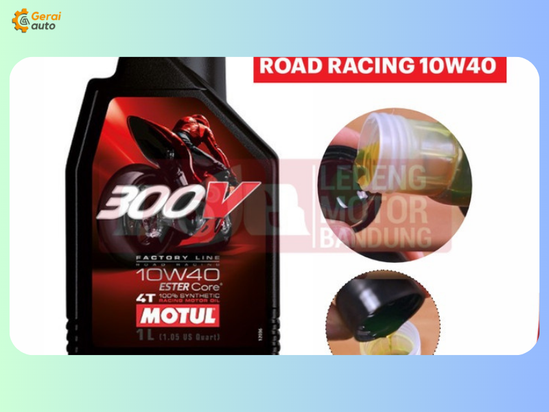 Minyak Hitam Motor Terbaik Motul 300V Factory Line Road Racing 10W-40
